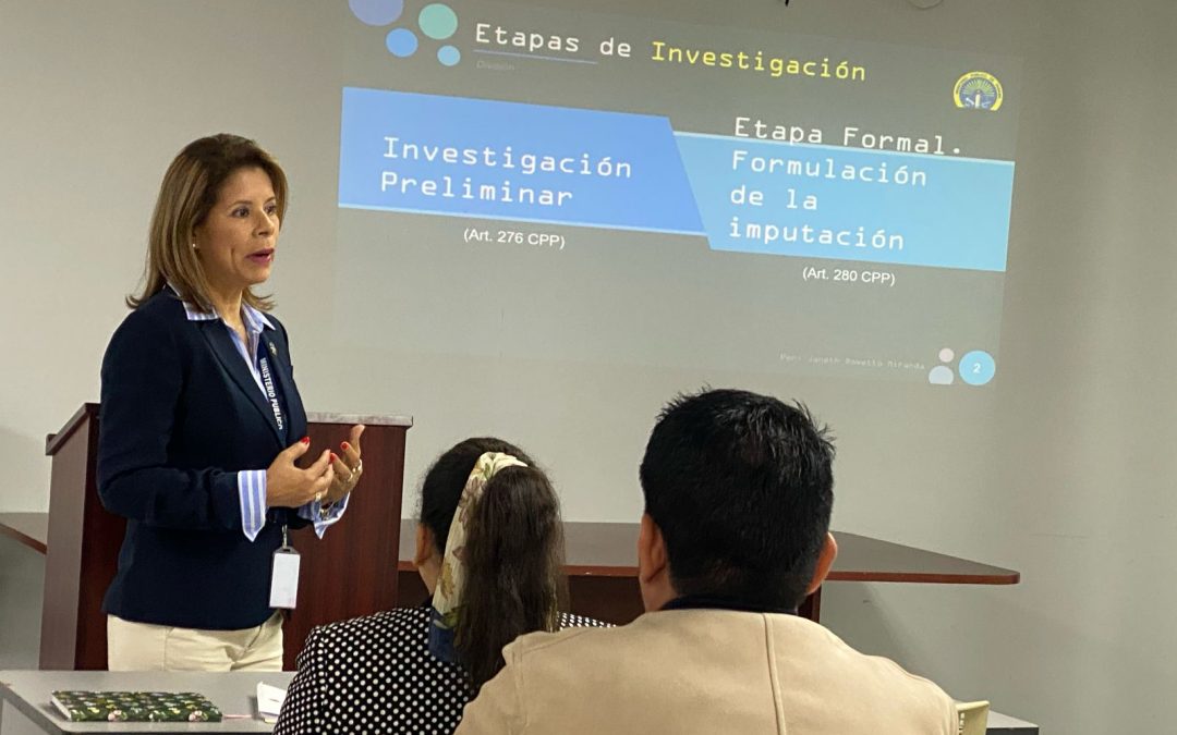 Funcionarios participan de jornada de capacitación sobre litigación oral en fase de investigación