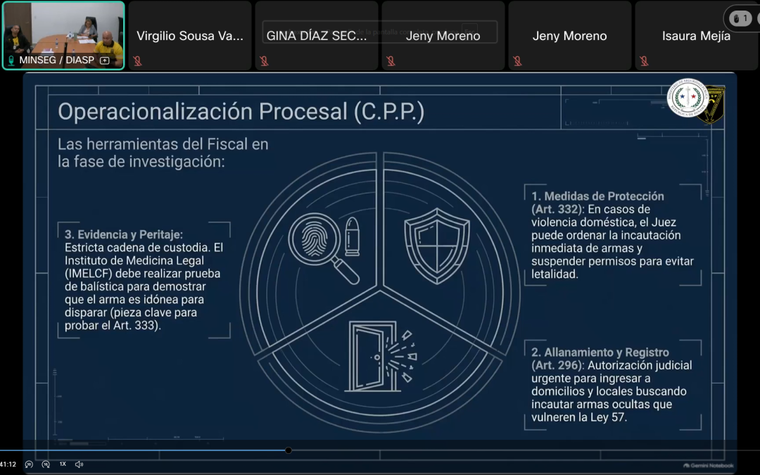 Fiscales fortalecen criterios de investigación y litigación en delitos de posesión y tráfico de armas y explosivos