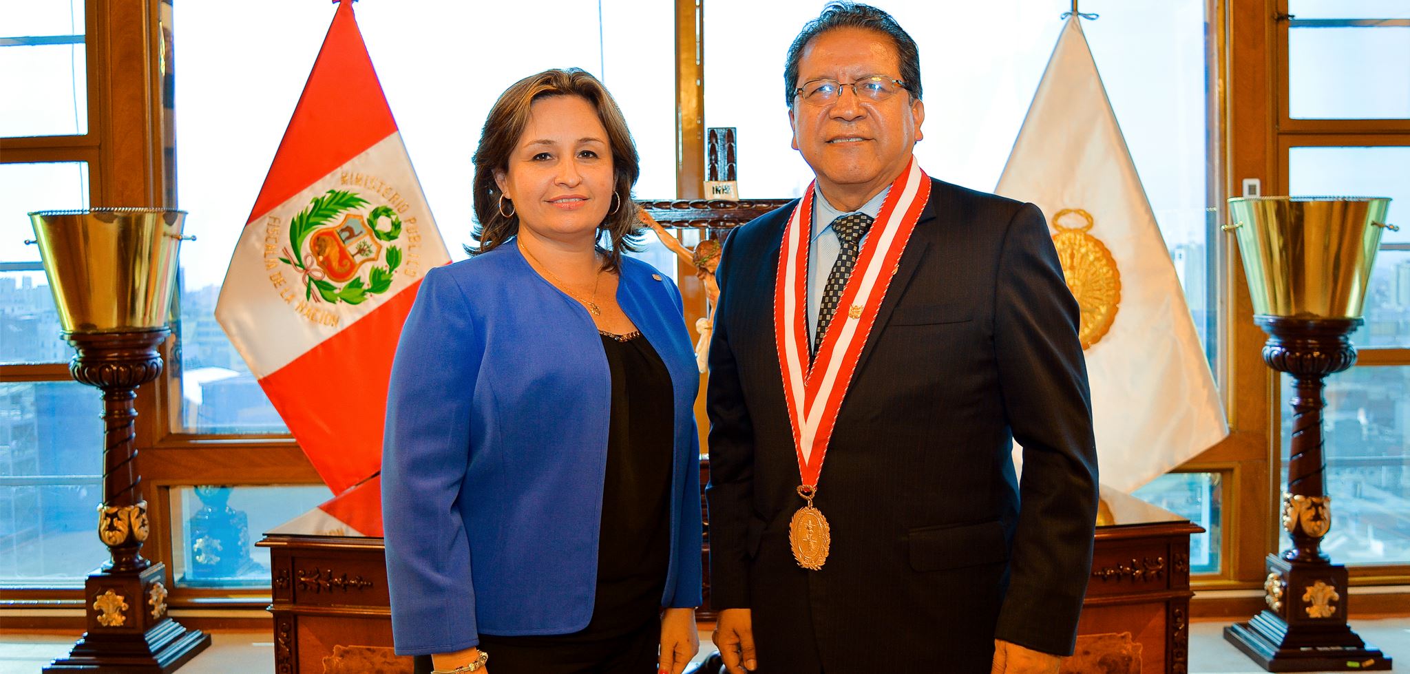 Procuradora Porcell se reúne con su homólogo peruano