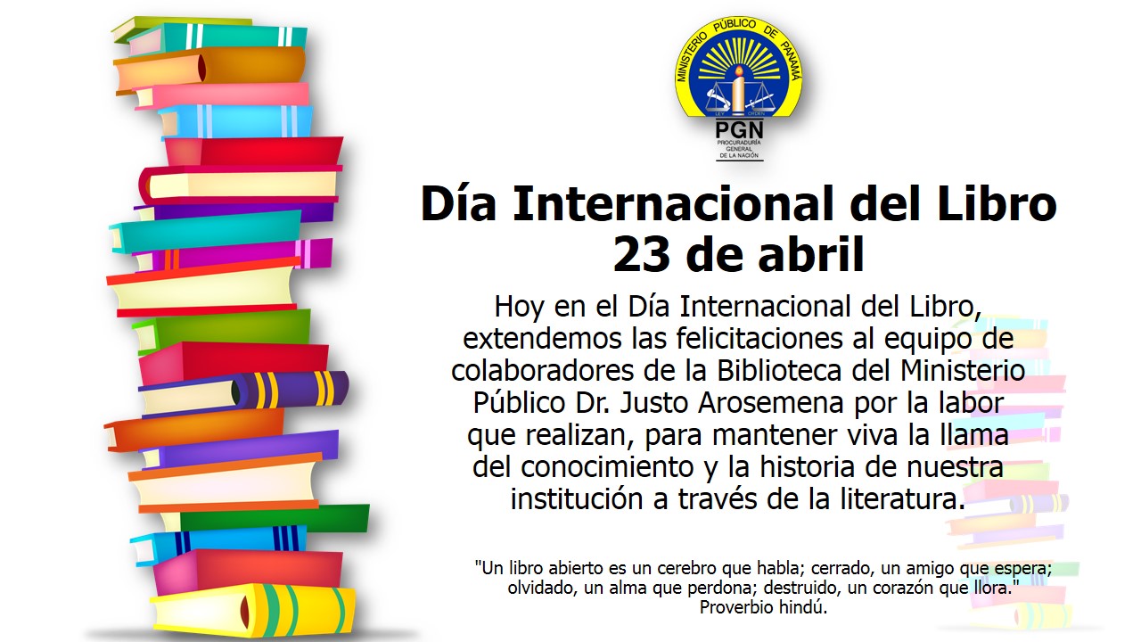 Felicitaciones en el Día Internacional del Libro