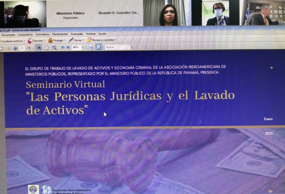 Realizan seminario virtual sobre las personas jurídicas y el lavado de activos