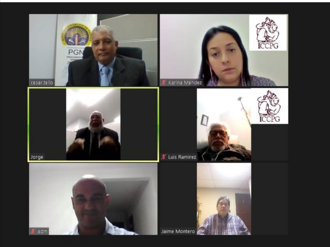 Realizan conversatorio virtual con miembros del Instituto de Estudio Comparados en Ciencias Penales de Guatemala