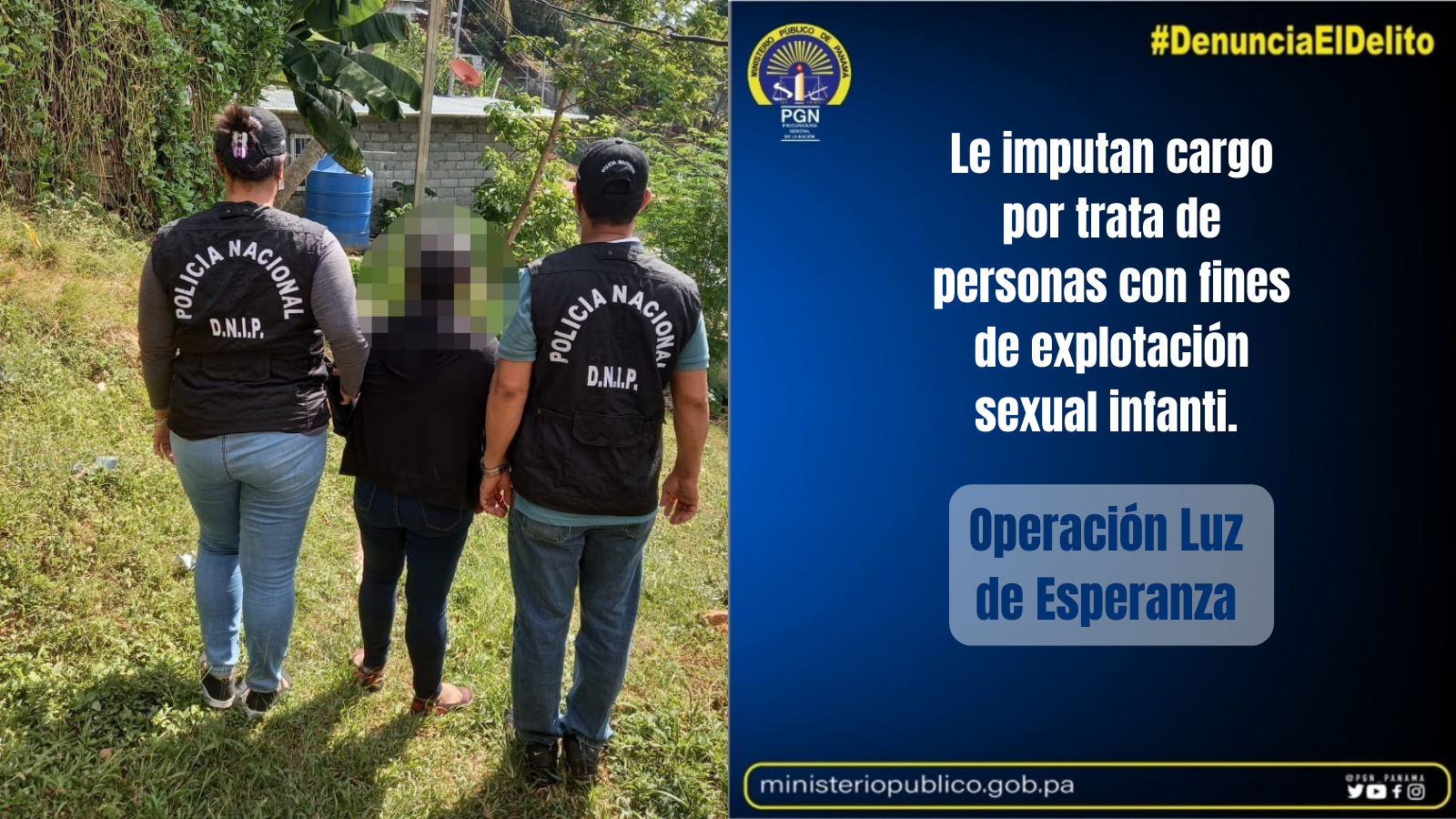 Imputan cargo por el delito de trata de personas con fines de explotación sexual infantil a un cuarta mujer dentro de la operación «Luz de Esperanza»