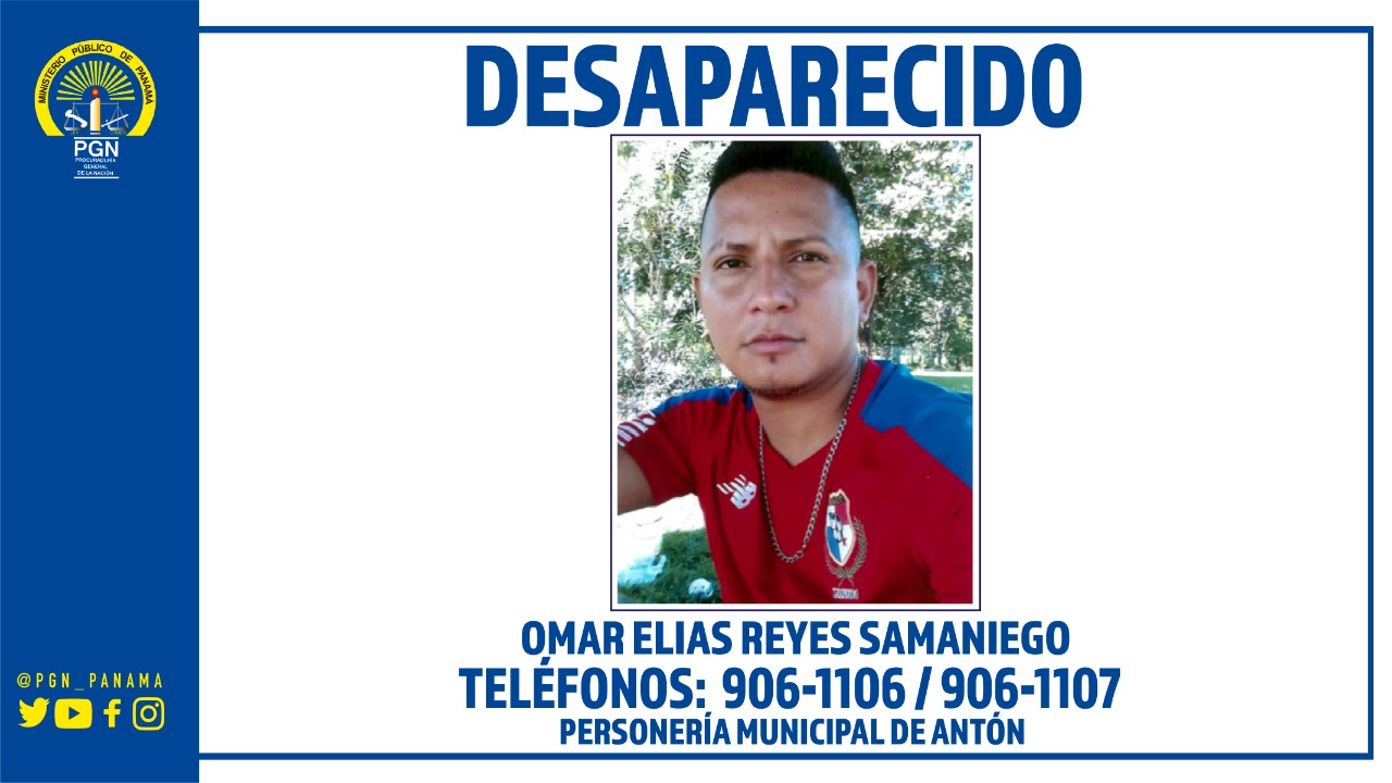 Personería Municipal de Antón provincia de Coclé busca persona desaparecida