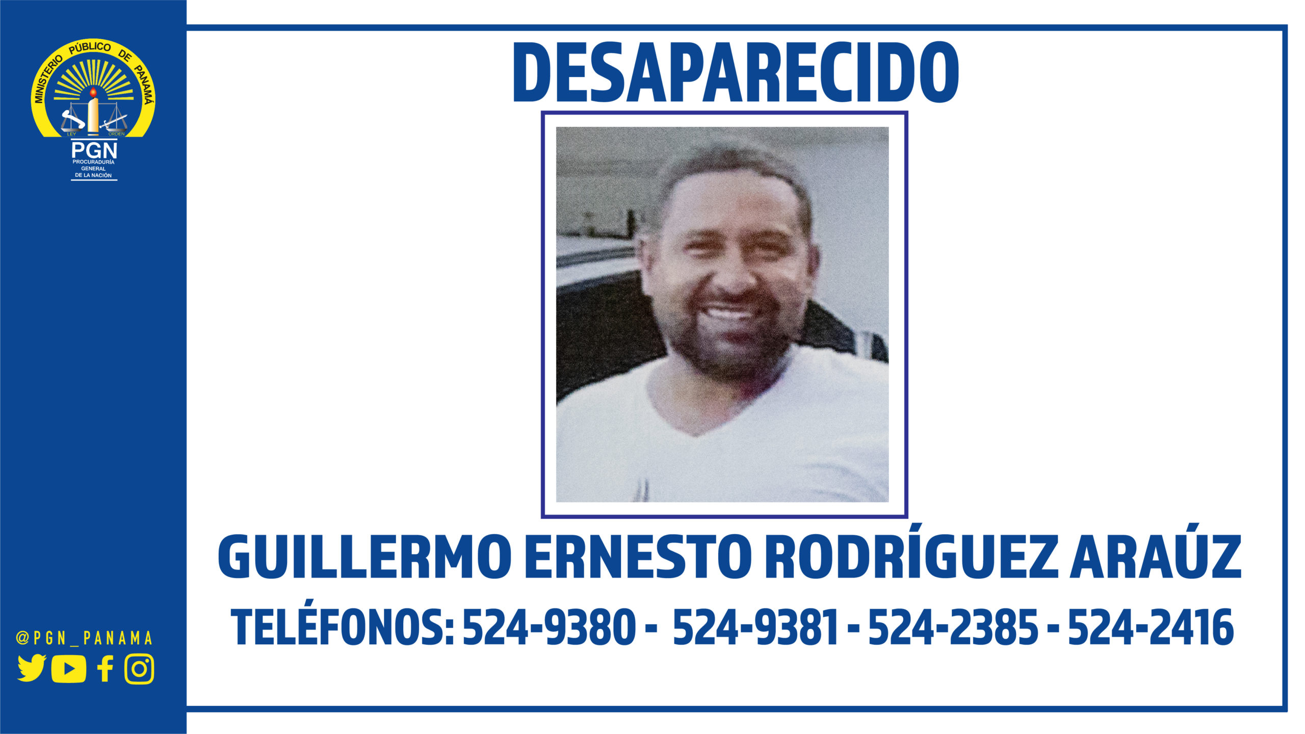 Ministerio Público solicita la colaboración ciudadana para encontrar una persona desaparecida