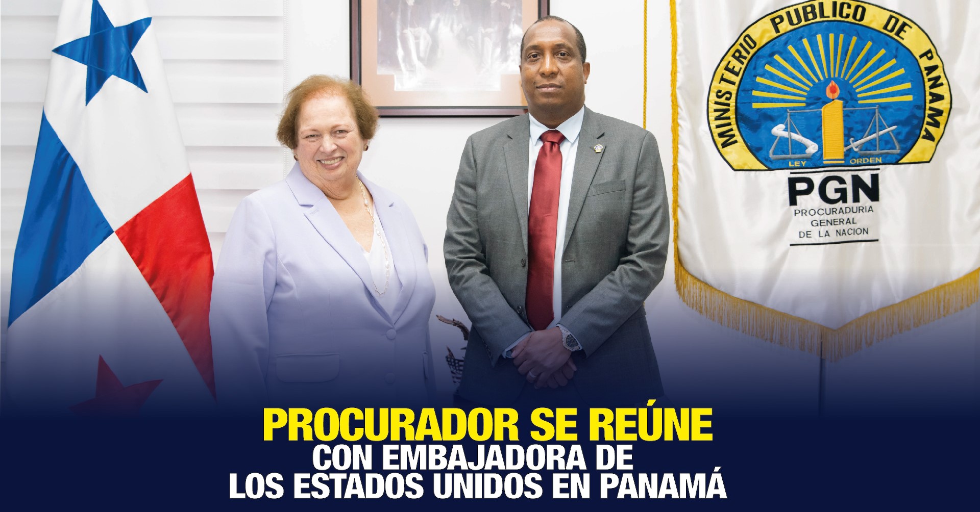 Procurador General de la Nación recibe a embajadora de los Estados Unidos en Panamá