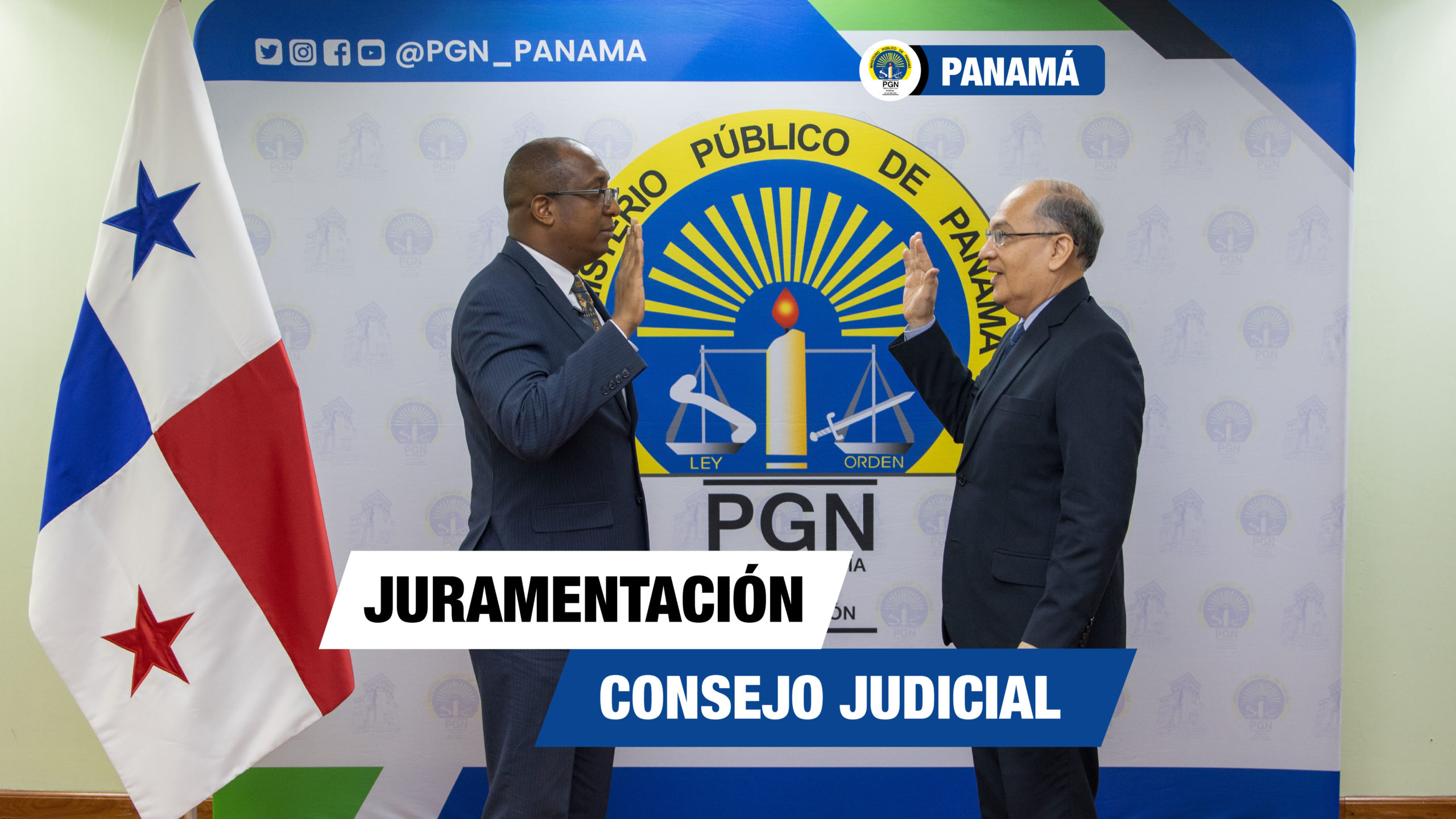 El Procurador General de la Nación Javier Caraballo es juramentado como presidente del Consejo Judicial