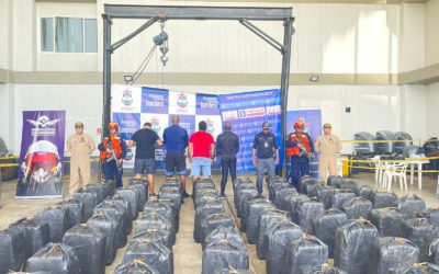 Más de 5 toneladas de cocaína fueron incautadas en tres operaciones multinacionales conjuntas en aguas del mar Caribe