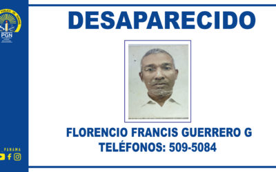 Sección de Atención Primaria de La Chorrera solicita colaboración para ubicar a un hombre desaparecido