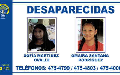 Fiscalía de Colón y Guna Yala pide colaboración para ubicar a dos menores de edad desaparecidas