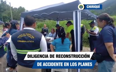 Realizan diligencia de recreación en caso de accidente en Los Planes de Gualaca