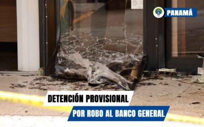 Detención provisional para uno de los implicados en el robo al Banco General