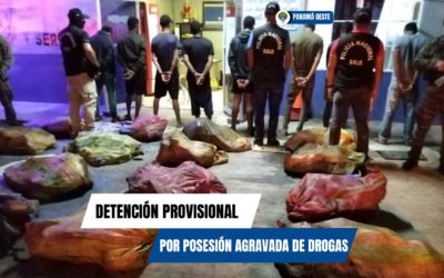 Detención provisional para ocho personas por posesión agravada de drogas en Chame