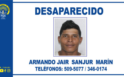 La Sección de Homicidio y Femicidio de Panamá Oeste solicita colaboración para ubicar a un hombre desaparecido