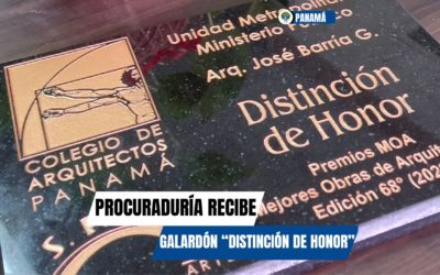 La Procuraduría General de la Nación recibe distinción de honor en los Premios MOA por el proyecto de la nueva sede de la Fiscalía Metropolitana
