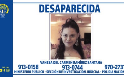 Fiscalía Regional de Herrera solicita colaboración para ubicar a una joven desaparecida