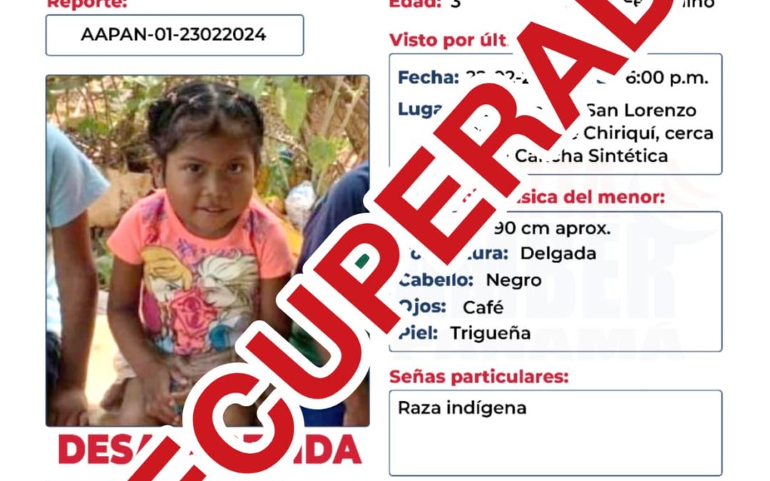 Ubican a menor de edad reportada como desaparecida