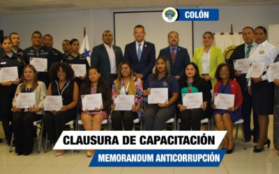 Culmina en Colón capacitación sobre “Transparencia y rendición de cuentas en el manejo y custodia de los fondos públicos y la responsabilidad de los funcionarios