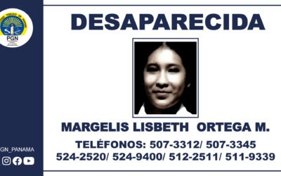 Ministerio Público de San Miguelito solicita apoyo para ubicar a una joven desaparecida
