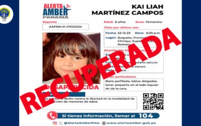 Ubican en Costa Rica a menor desaparecida en Chiriquí, publicada en Alerta Amber