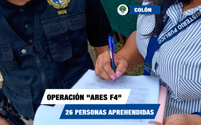 En operación “Ares F4” se da con la aprehensión de 26 personas requeridas por varios delitos