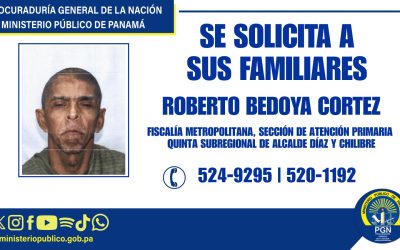 Se solicita colaboración para ubicar a familiares de un ciudadano