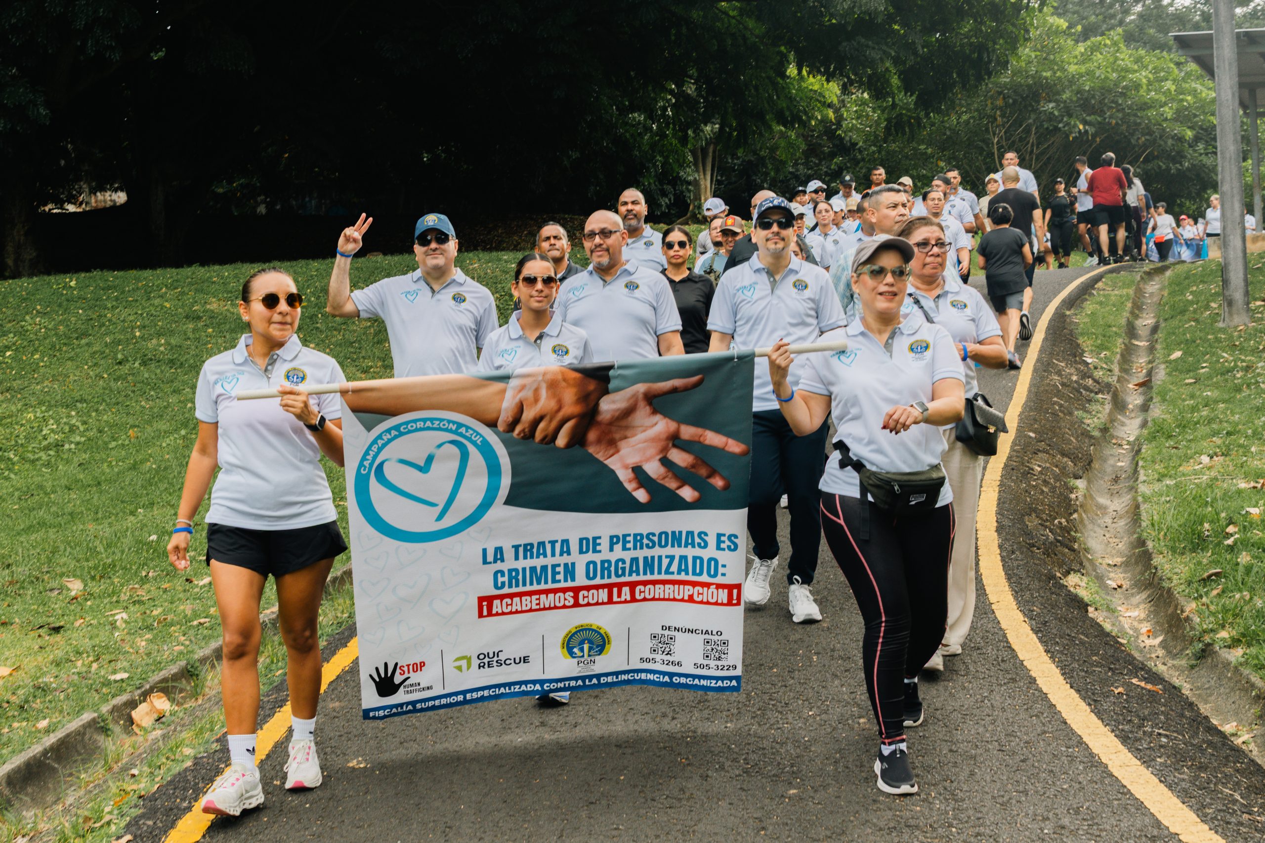 Con una caminata, la PGN conmemora el mes contra la Trata de Personas
