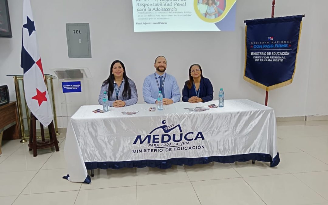 Fiscalía Regional de Panamá Oeste desarrolla capacitación sobre varios delitos y la Ley Nº40 en el MEDUCA