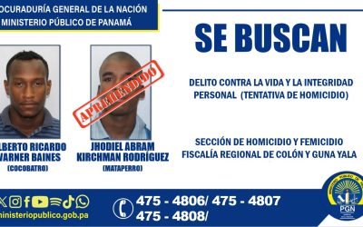 Llevarán a audiencia a hombre vinculado al delito de tentativa de homicidio en Colón, mientras buscan a un segundo implicado