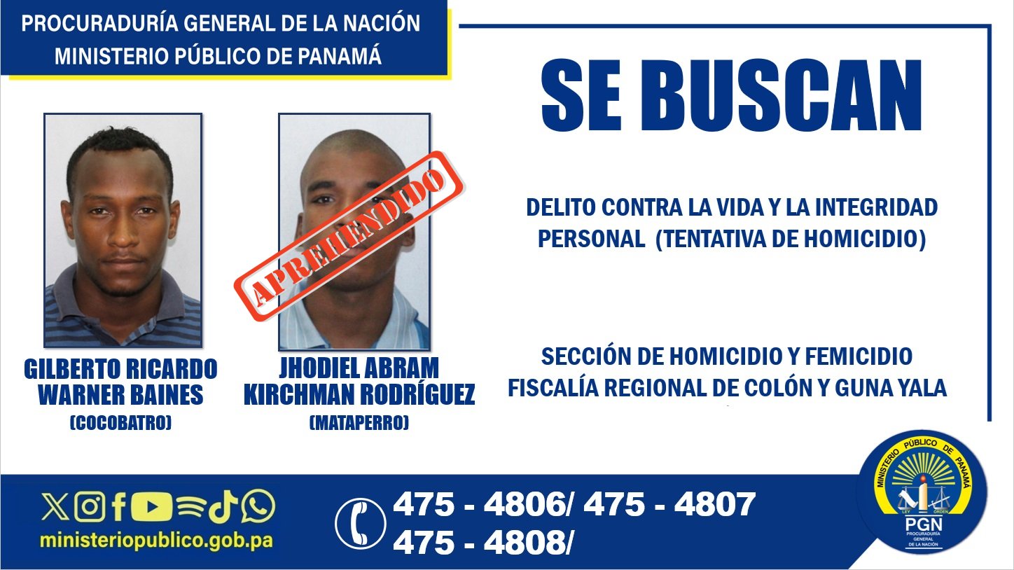 Llevarán a audiencia a hombre vinculado al delito de tentativa de homicidio en Colón, mientras buscan a un segundo implicado