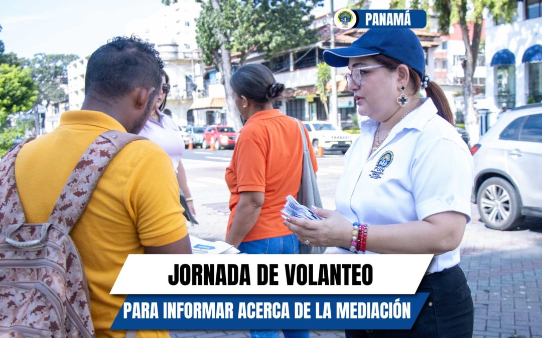 Se realiza jornada de volanteo para informar acerca de la mediación