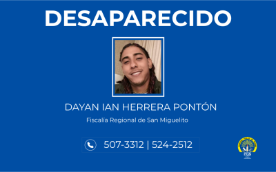 Se solicita colaboración de la ciudadanía para ubicar a una persona desaparecida