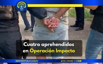 Aprehenden a cuatro personas mediante Operación Impacto