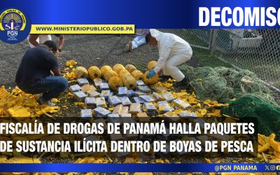 Fiscalía de Drogas de Panamá decomisó en las últimas 24 horas más de 900 paquetes de droga
