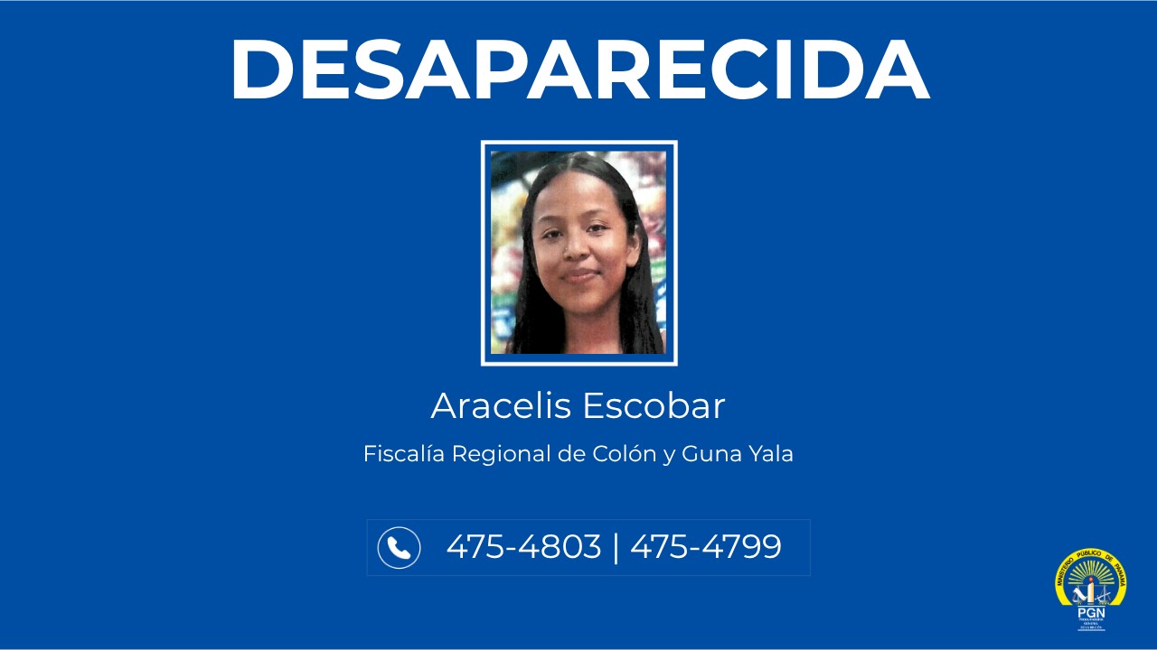 En Colón solicitan colaboración de la ciudadanía para ubicar a una joven desaparecida