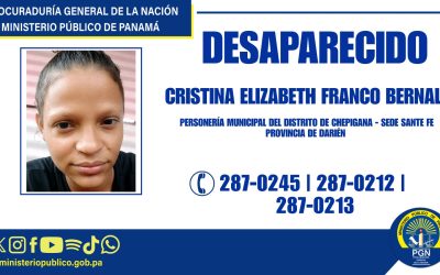 Se solicita apoyo de la ciudadanía para ubicar a persona desaparecida