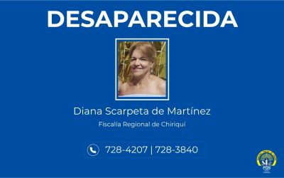 Se solicita apoyo de la ciudadanía para ubicar a persona desaparecida en el distrito de Dolega