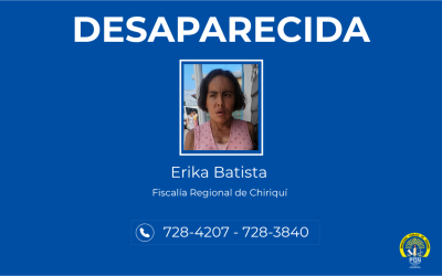 En Chiriquí solicitan colaboración para ubicar a una persona desaparecida