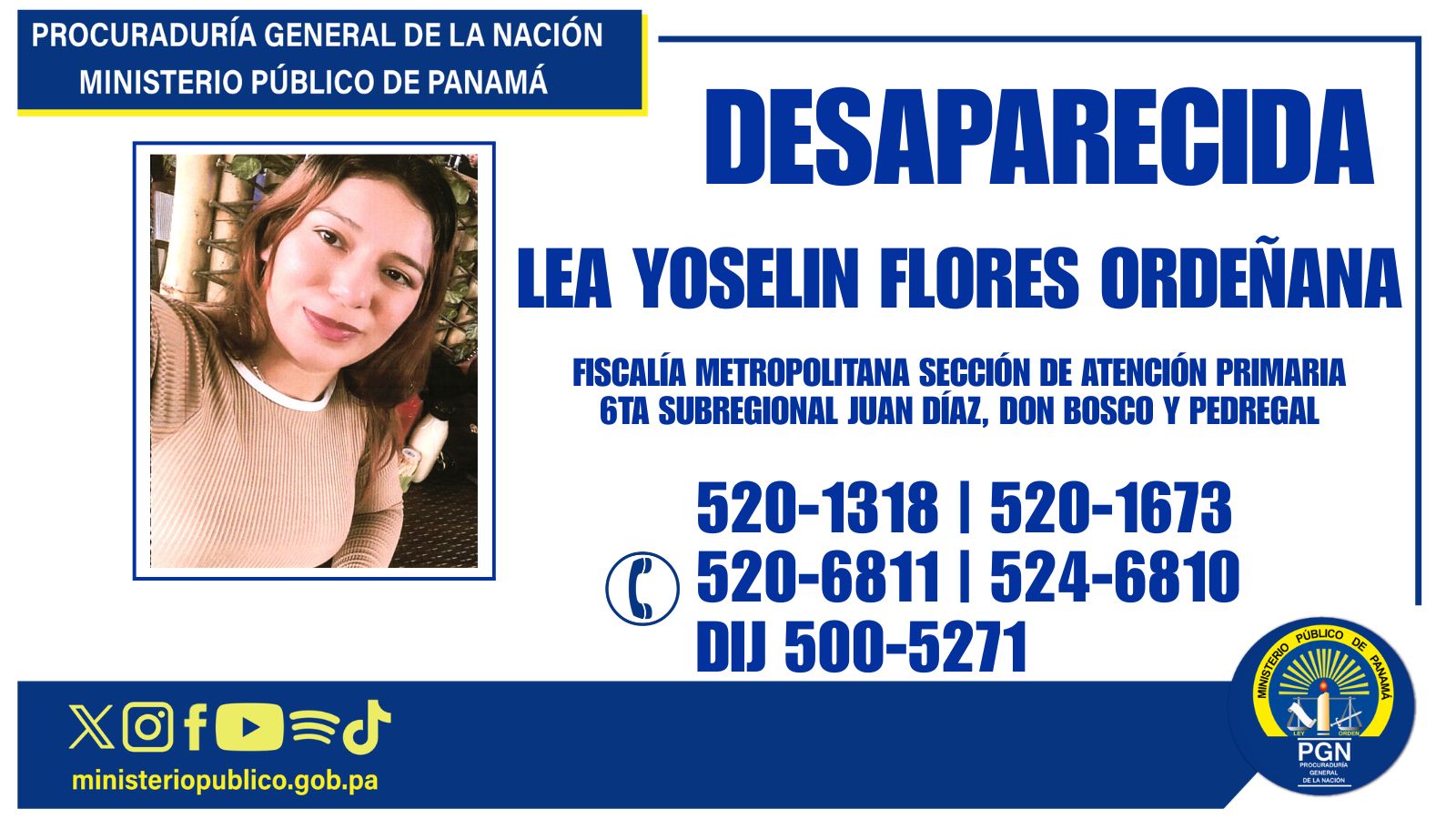 Requieren ubicar a mujer reportada como desaparecida