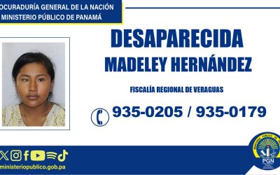 Buscan a joven reportada como desaparecida en Veraguas