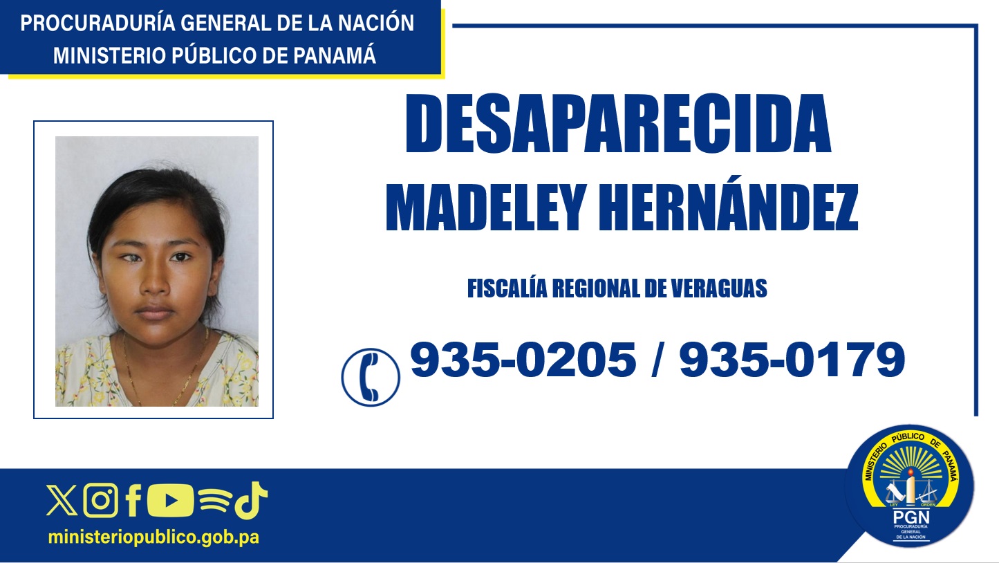 Buscan a joven reportada como desaparecida en Veraguas