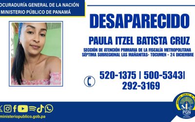 Se solicita apoyo de la ciudadanía para ubicar a persona desaparecida