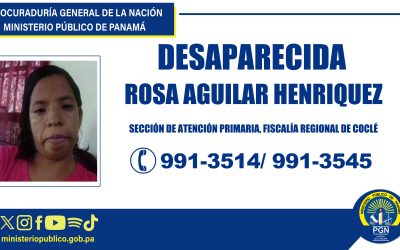 Fiscalía de Coclé busca a una mujer desaparecida en Penonomé