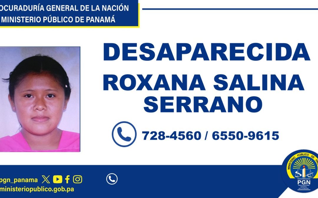 Se pide colaboración para ubicar a una persona desaparecida en Tolé