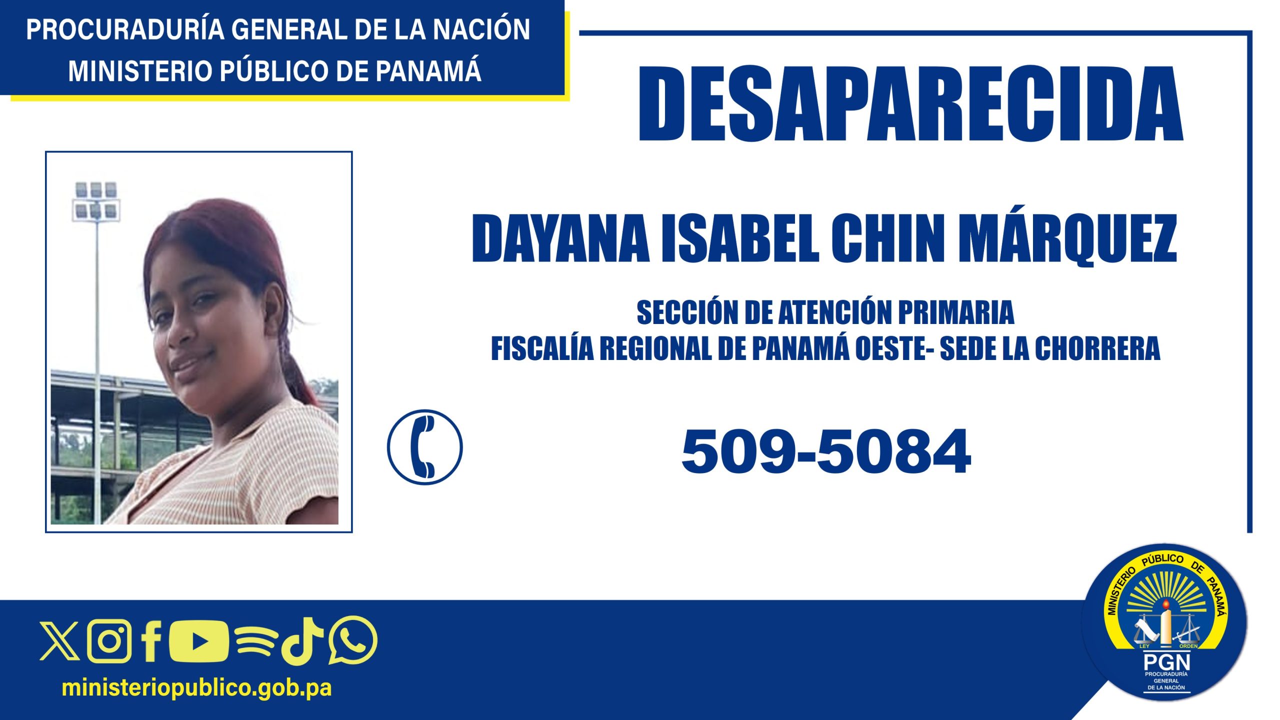 Se solicita apoyo de la ciudadanía para ubicar a una persona desaparecida
