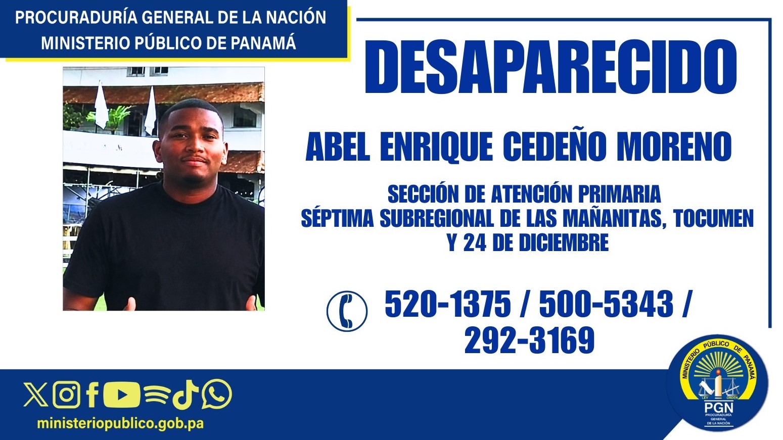 Se solicita apoyo de la ciudadanía para ubicar a persona desaparecida