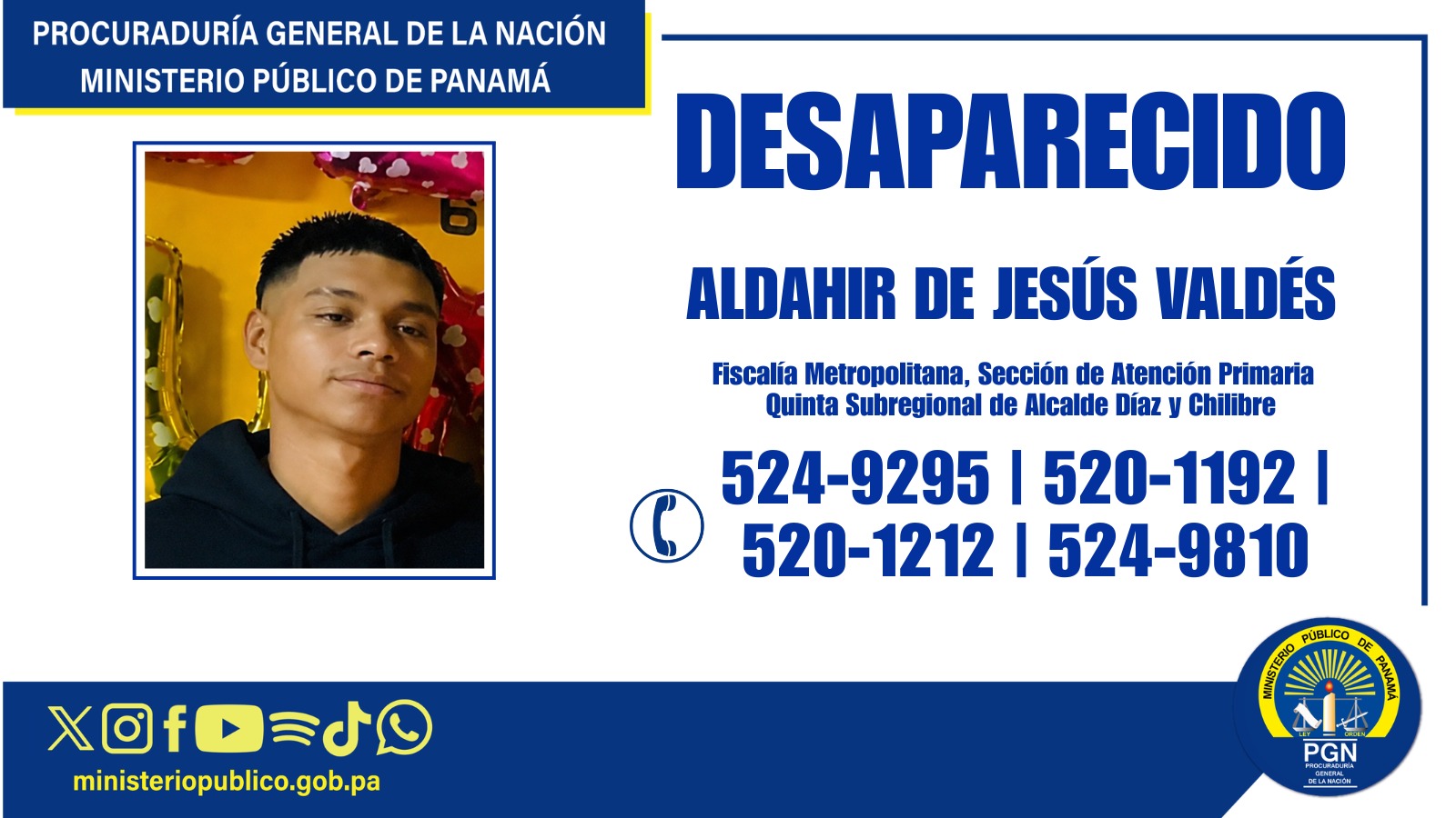 Se solicita apoyo de la ciudadanía para ubicar a persona desaparecida