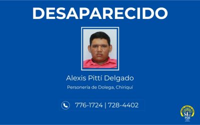 Se solicita apoyo de la ciudadanía para ubicar a persona desaparecida en el distrito de Dolega