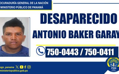 Fiscalía de Bocas del Toro solicita apoyo a la ciudadanía para ubicar a hombre reportado como desaparecido