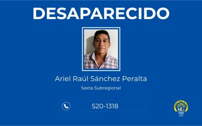 Se solicita apoyo de la ciudadanía para ubicar a persona desaparecida